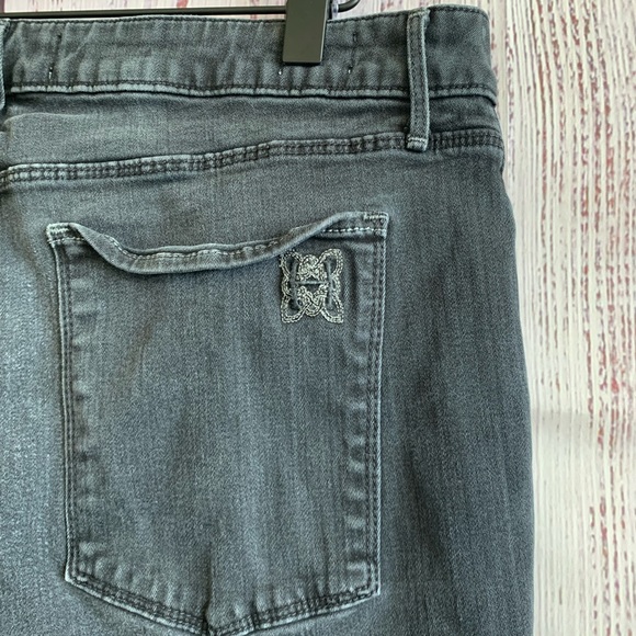 Faded Black Stretch Knit Panel Slim Leg Jeans { Habitual } - Picture 7 of 13